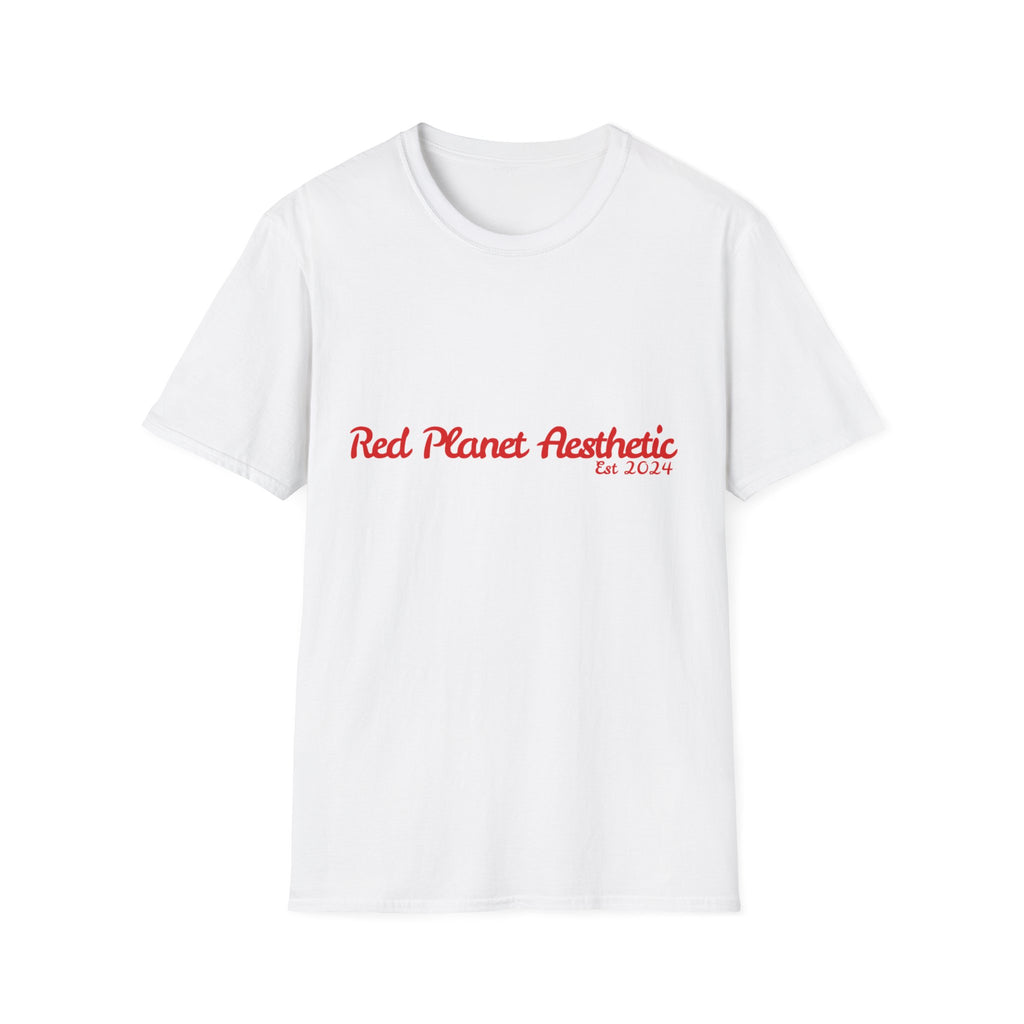 Red Planet Aesthetic T-Shirt — Retro Script 'Est 2024' Casual Tee